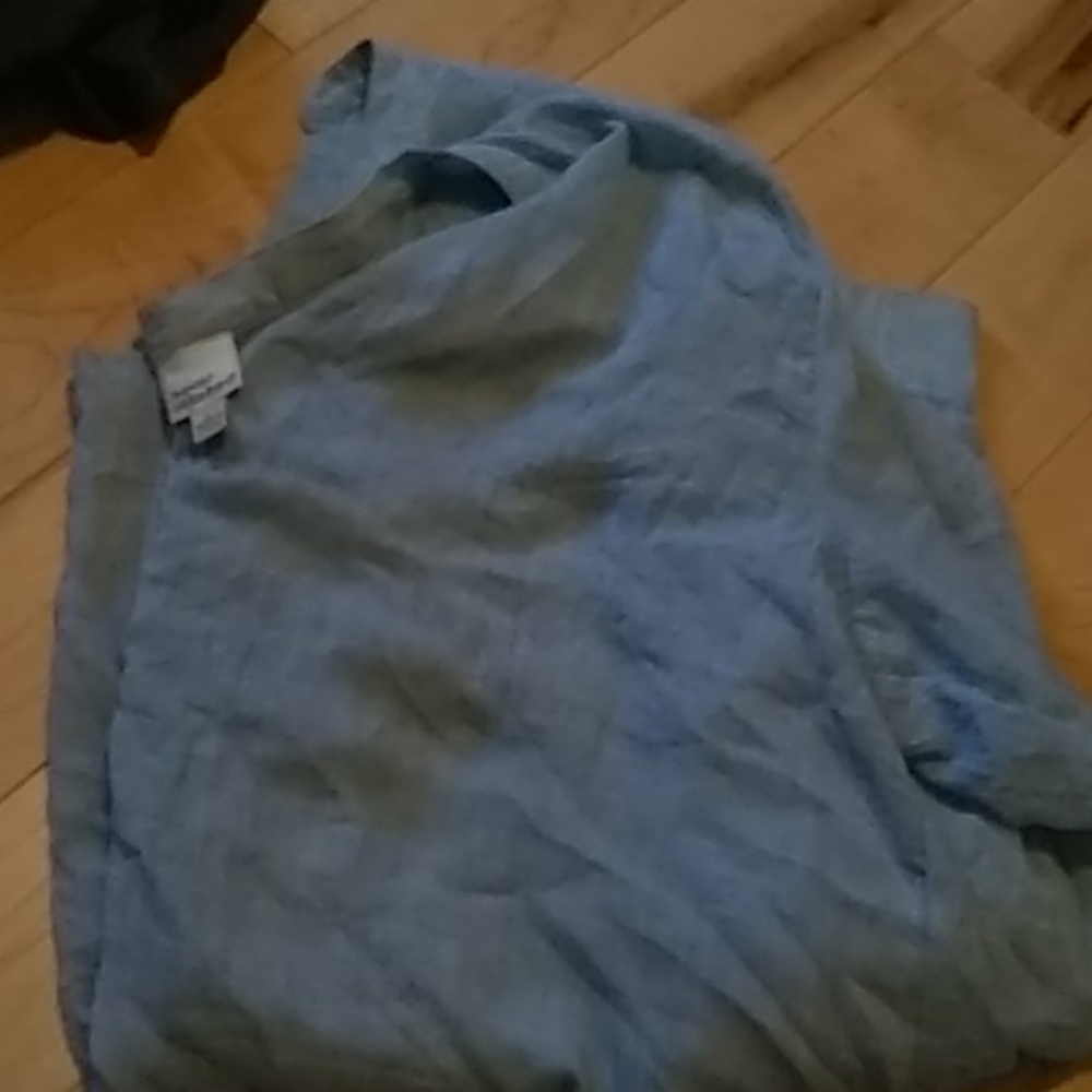 Gray/blue long sleeve sexy shirt